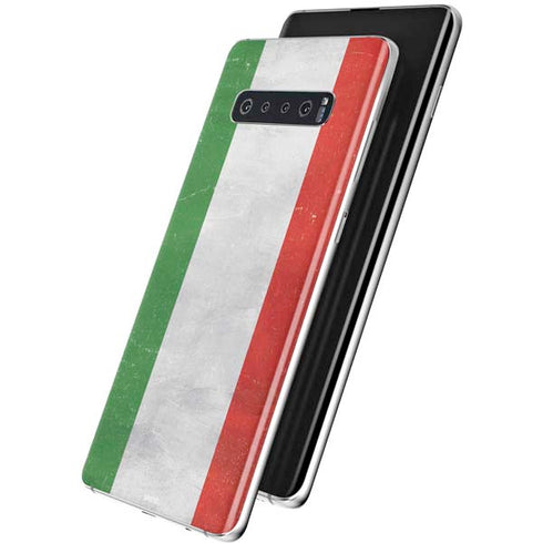 Italy Flag Distressed Galaxy S10 Skin